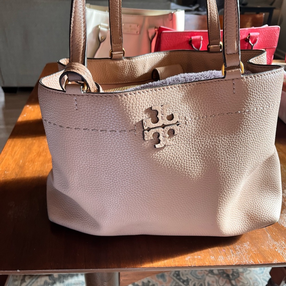 Tory Burch Beige Leather Tote